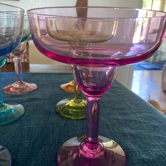 Williams Sonoma Duraclear Margarita Glasses Multicolor 16 fl oz Set of 6 - Picture 6 of 11